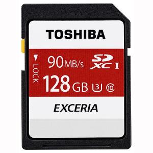 ◇ 【128GB】 TOSHIBA 東芝 EXCERIA SDXCカード Class10 UHS-I U3対応 R:90MB/s 海外リテール THN-N302R1280A4 ◆メ