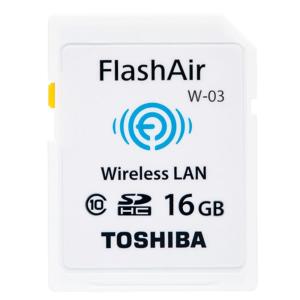 ◇ 【16GB】 TOSHIBA 東芝 無線LAN搭載SDHCカード FlashAir W-03 Class10 海外リテール THN-NW03W0160A6 ◆メ