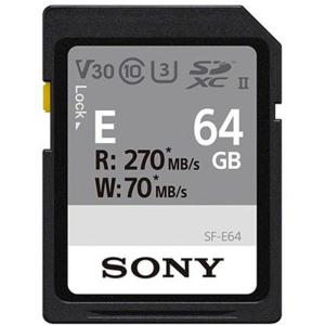 64GB SDXCカード SDカード SONY ソニー UHS-II Eシリーズ Class10 UHS-II U3 V30 4K R:270MB/s W:70MB/s 海外リテール SF-E64/T1  メ