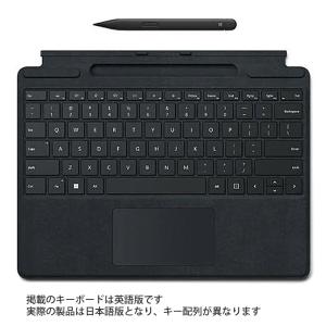 Surface Pro Signature キーボード + スリムペン2付き Microsoft マイクロソフト 純正品 日本語配列 Alcantara素材 ブラック 8X6-00019 ◆宅