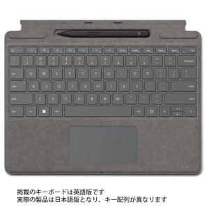 Surface Pro Signature キーボード + スリムペン2付き Microsoft マイクロソフト 純正品 日本語配列 Alcantara素材 プラチナ 8X6-00079 ◆宅