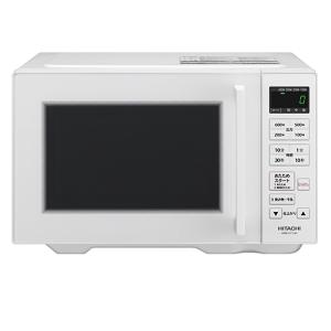 電子レンジ HMR-FT19A(W) HITACHI 単機能 ヘルツフリー フラット庫内 庫内容量 19L 自動あたため すばやくあたため 最大800W 新生活 ホワイト HMR-FT19A-W ◆宅