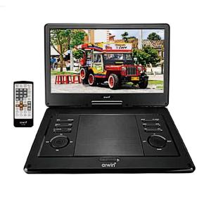 13.3インチ ポータブルDVDプレーヤー ハイビジョン arwin アーウィン 3電源 バッテリー/AC/DC 音楽CDコピー機能 リモコン付 APD-135NX ◆宅