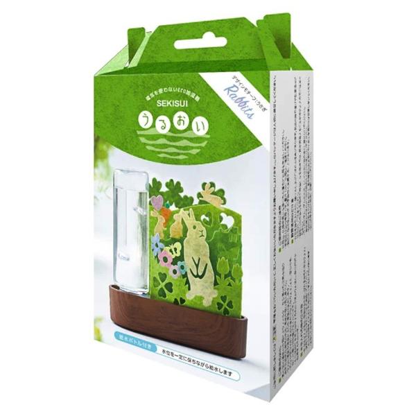 自然気化式ECO加湿器 うるおい うさぎモチーフ セキスイ 積水樹脂 ペーパー加湿器 電気代0円 草...