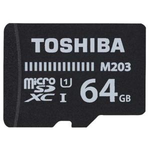 64GB microSDXCカード マイクロSD TOSHIBA 東芝 M203 CLASS10 UHS-I U1 R:100MB/s ミニケース入 バルク MU-J064GX-BLK ◆メ