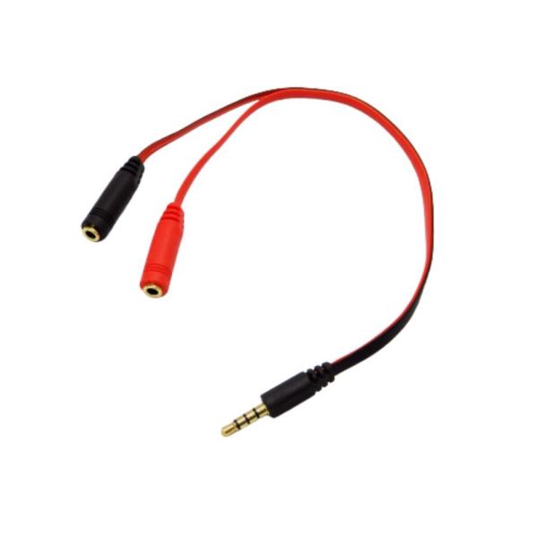 3.5mmステレオミニ 音声+マイクケーブル 平型 20cm SSA エスエスエー 3.5mm 4極...