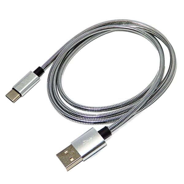 高耐久スチールプロテクター USB-A to C 1m SSA 充電/転送用 Quick Charg...