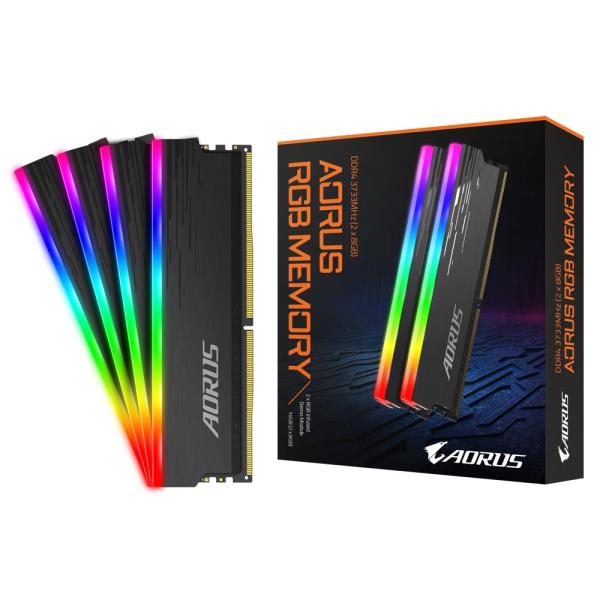 8GB 2枚組 DDR4-3733 LED搭載 デスクトップ用メモリ GIGABYTE AORUS ...