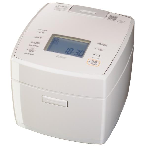 炊飯器 IHジャー 5.5合 NJ-VS10H 白亜麻 しろあま MITSUBISHI 三菱 備長炭...