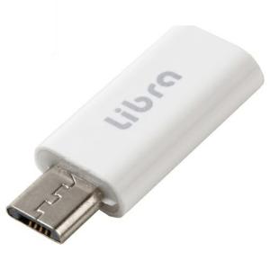 TYPE C→microUSB 変換アダプタ 充電・データ通信用 TYPE-Cメス - microUSB(B)オス ホワイト Libra LBR-c2m ◆メ｜flashmemory