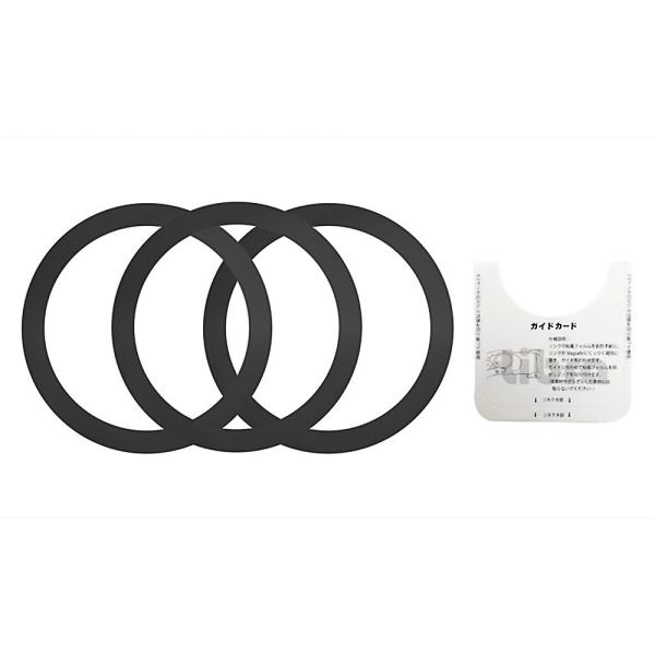 magsafe対応金属リング 黒 3個セット Libra リブラ 外径55mm 鉄製 iPhone1...