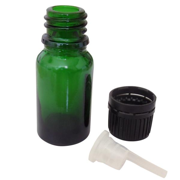 遮光瓶 遮光ビン アロマオイル(精油)ボトル 緑 10ml 小分けやブレンド用に最適 miwakur...