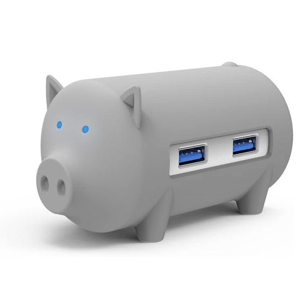 3ポートハブ機能付 SD/microSDカードリーダー 多機能コブタ 高速転送 USB3.0対応 バ...