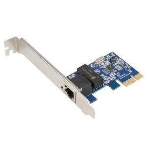 Gigabit有線LANカード 1000BASE-T ギガビットアダプタ PCI Expressx1 miwakura Realtek 8111チップ搭載 RJ-45 1ポート 増設 ブラケット付 MPC-PCIEL1000 ◆メ