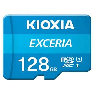 マイクロSDカード 128GB microSDXC KIOXIA キオクシア 旧東芝メモリ EXCERIA CLASS10 UHS-I R:100MB/s 海外リテール LMEX1L128GG4 ◆メ