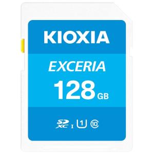128GB SDXCカード SDカード KIOXIA キオクシア EXCERIA Class10 UHS-I U1 R:100MB/s 海外リテール LNEX1L128GG4 ◆メ