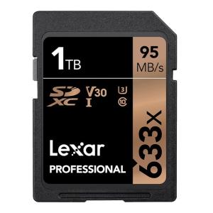 1TB SDXCカード SDカード Lexar レキサー Professional 633x Class10 UHS-1 U3 V30 R:95MB/s W:70MB/s 1000GB 日本語パッケージ LSD1TCBJP633  宅