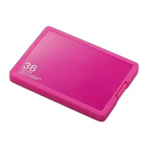 SD/microSDカードケース ELECOM エレコム SDカード18枚+microSDカード18枚 クッション素材 インデックスカード付 ピンク CMC-SDCPP36PN ◆メ