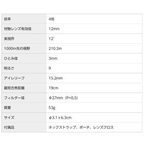 単眼鏡 4倍 12mm口径 ギャラリーEYE ...の詳細画像3