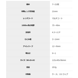 双眼鏡 7-21倍ズーム セレス-GIII 7...の詳細画像2