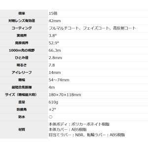防振双眼鏡 防水 VCスマート セラート 15...の詳細画像2