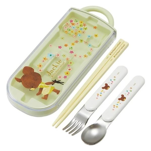 弁当用箸 トリオセット くまのがっこう 子供用 こども用 箸16.5cm/スプーン・フォーク13cm...