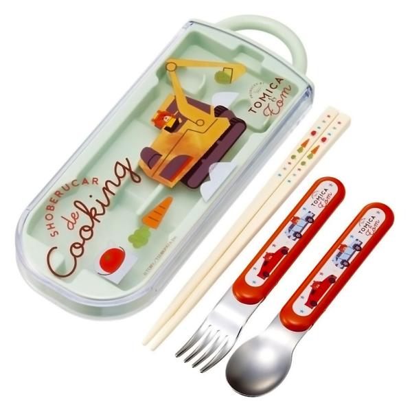 弁当用箸 トリオセット トミカ つむぱぱ トミカとトム SKATER 子供 キッズ 箸16.5cm/...