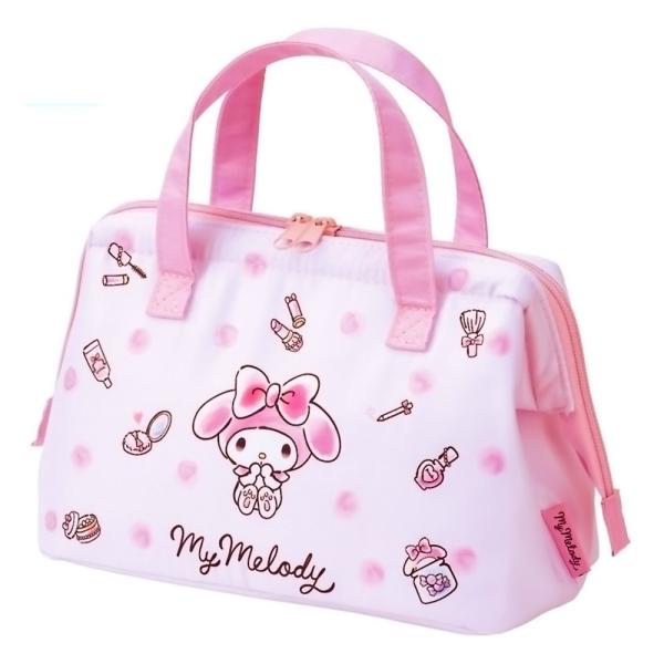 がま口型ランチバッグ マイメロディ 水彩コスメ SKATER スケーター 子供 2段 Wファスナー ...