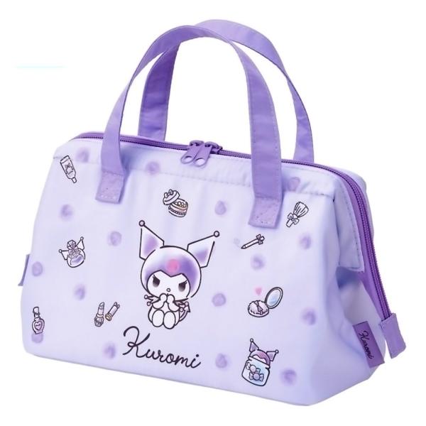 がま口型ランチバッグ クロミ 水彩コスメ SKATER スケーター 子供 2段 Wファスナー アルミ...