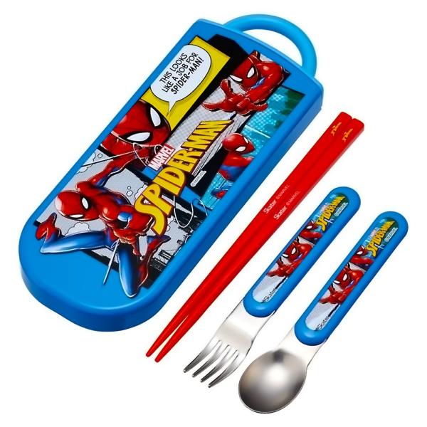弁当用箸 トリオセット スパイダーマン 25 SKATER スケーター 子供 箸16.5cm/スプー...