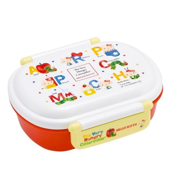 弁当箱 はらぺこあおむし×ハローキティ ふわっとフタタイトランチボックス小判 SKATER 子供 抗...