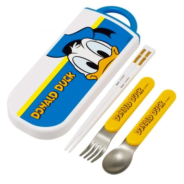 弁当用箸 トリオセット ドナルドダック SKATER スケーター 子供 箸16.5cm/スプーン・フ...
