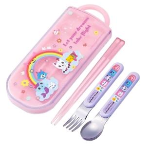 弁当用箸 トリオセット ギャビーのドールハウス 26 SKATER スケーター 子供 箸16.5cm/スプーン・フォーク13cm スライド式 名前シール付 719509-TACC2 ◆メ