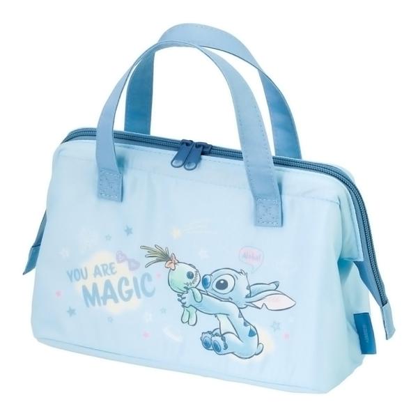 がま口型ランチバッグ スティッチ ハグ ディズニー SKATER スケーター 子供 2段 Wファスナ...