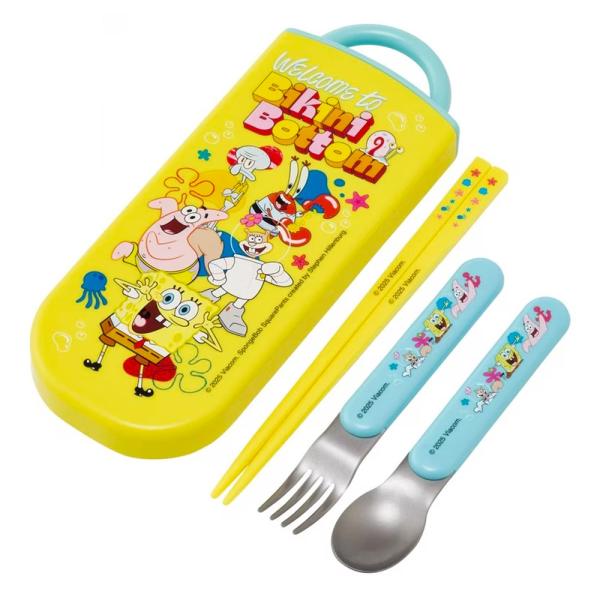 弁当用箸 トリオセット スポンジ・ボブ SKATER スケーター 子供 箸16.5cm/スプーン・フ...