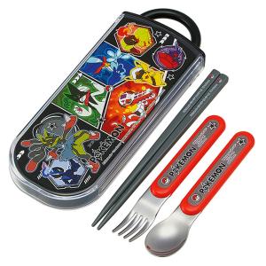 スケーター 弁当用箸 ポケモン POKEMON 26 スライド式箸スプーンコンビ