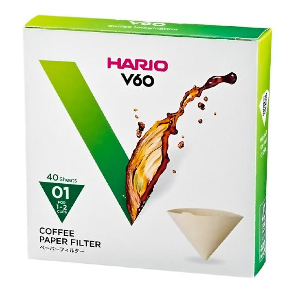 V60ドリッパー専用 ペーパーフィルター 01M 1-2杯用 40枚 HARIO ハリオ 01用 円...