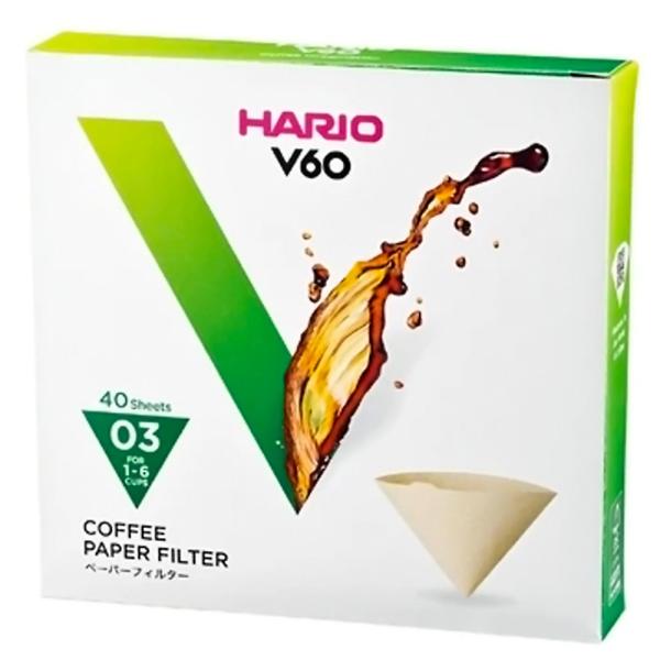 V60ドリッパー専用 ペーパーフィルター 03M 1-6杯用 40枚 HARIO ハリオ 03用 円...