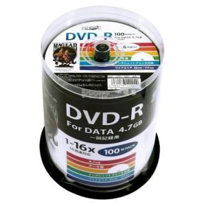 HI-DISC ハイディスク データ用 DVD-R 16倍速対応 100枚スピンドル ワイドプリンタブル HDDR47JNP100 ◆宅