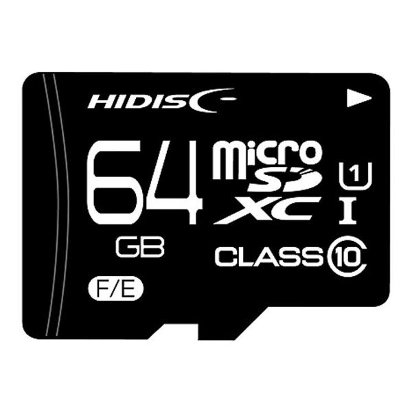 マイクロSDカード 64GB microSDXC HIDISC 磁気研究所 CLASS10 UHS-...