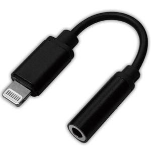 ライトニングオーディオ変換ケーブル HI-DISC ハイディスク Lightning - 3.5mmピンプラグ MFi認証品 10cm ブラック HD-LHAABK ◆メ