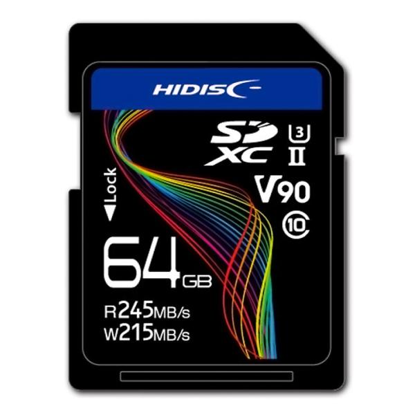 SDカード 64GB UHS-II SDXC HIDISC 磁気研究所 UHS-I U3 V90 R...
