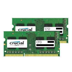 2GB 2枚組 DDR3 ノート用メモリ CFD Selection Crucial DDR3L-1600 204pin SO-DIMM CL11 1.35V 2GBx2 動作確認済セット W3N1600CM-2G  メ