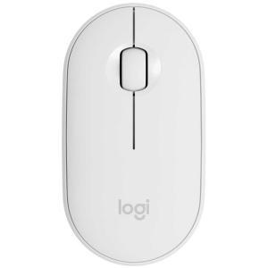 ワイヤレスマウス 静音マウス Pebble M350 Logitech ロジテック Bluetooth/USBレシーバー両対応 軽量78g 並行輸入品 ホワイト M350WH ◆宅