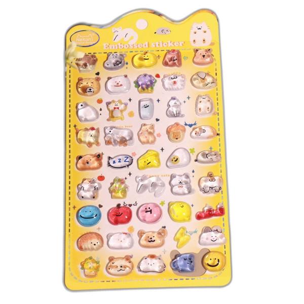 シール 立体 ボンボンシール ドロップシール 動物2 51424 NEKONI 3D Sticker...