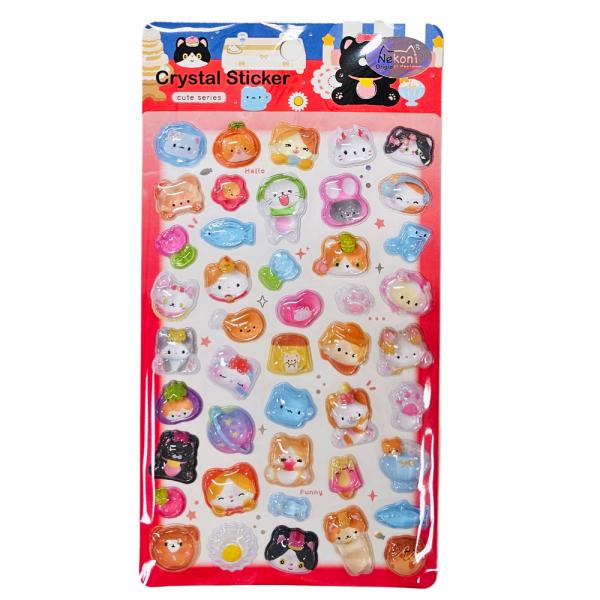 シール 立体 ボンボンシール ドロップシール ネコ2 猫 51548 NEKONI 3D Stick...