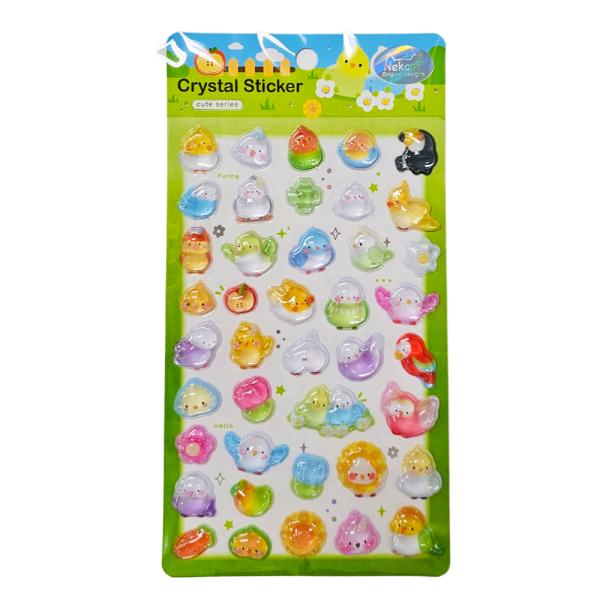 シール 立体 ボンボンシール ドロップシール 鳥 トリ 51549 NEKONI 3D Sticke...