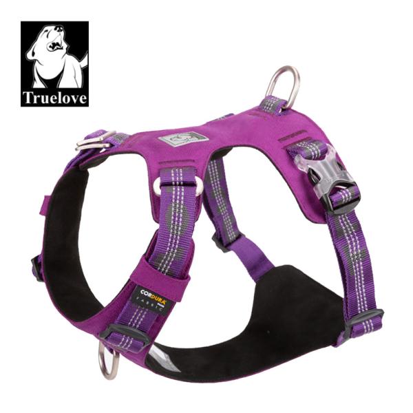 Truelove 授権店 犬 頭を通さない ハーネス 中型犬 Mサイズ 散歩 CORDURA防水素材...