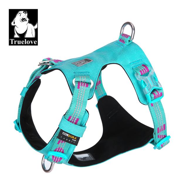 Truelove 授権店 犬 頭を通さない ハーネス 小型犬 XSサイズ 散歩 CORDURA防水素...