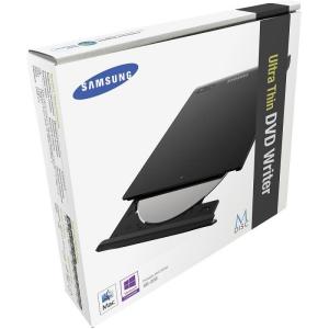 ◇ SAMSUNG サムスン 外付けDVDスーパーマルチドライブ 超スリム型 USB接続 書込 8X DVD / 24X CD ソフト付 海外リテール ブラック SE-208GB/RSBD ◆宅